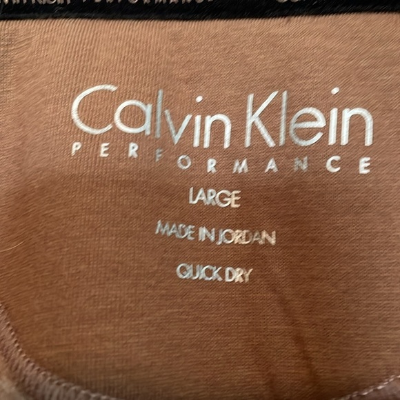 Women’s Calvin Klein Performance fleece Brown heather Quick dry full zip pockets - Picture 2 of 9